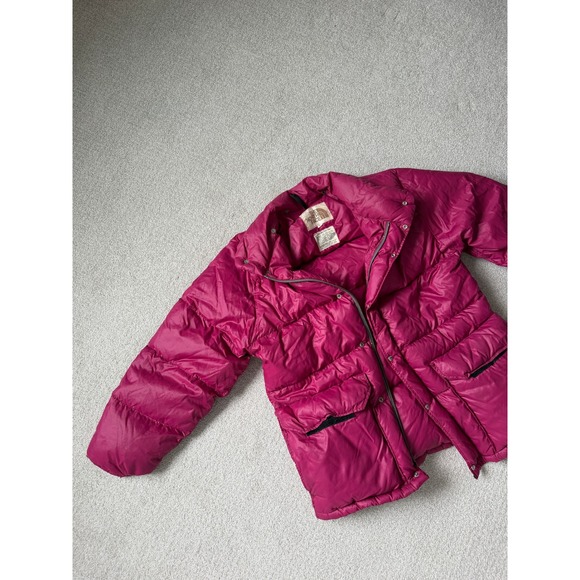 The North Face Vintage Brown Label Down Puffer Jacket Magenta XL - Picture 8 of 10